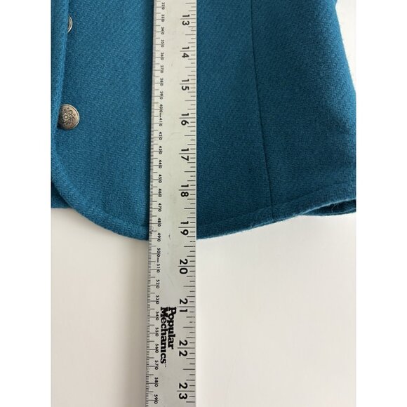 Pendleton Womens Jacket  6 Virgin Wool Buttons Blazer Blue Structured - Picture 8 of 12